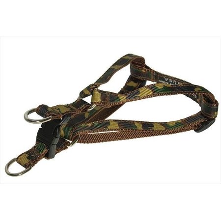 FLY FREE ZONE,INC. CAMOUFLAGE-TAN-GRN1-H Camouflage Dog Harness - Tan & Green; Extra Small FL124380